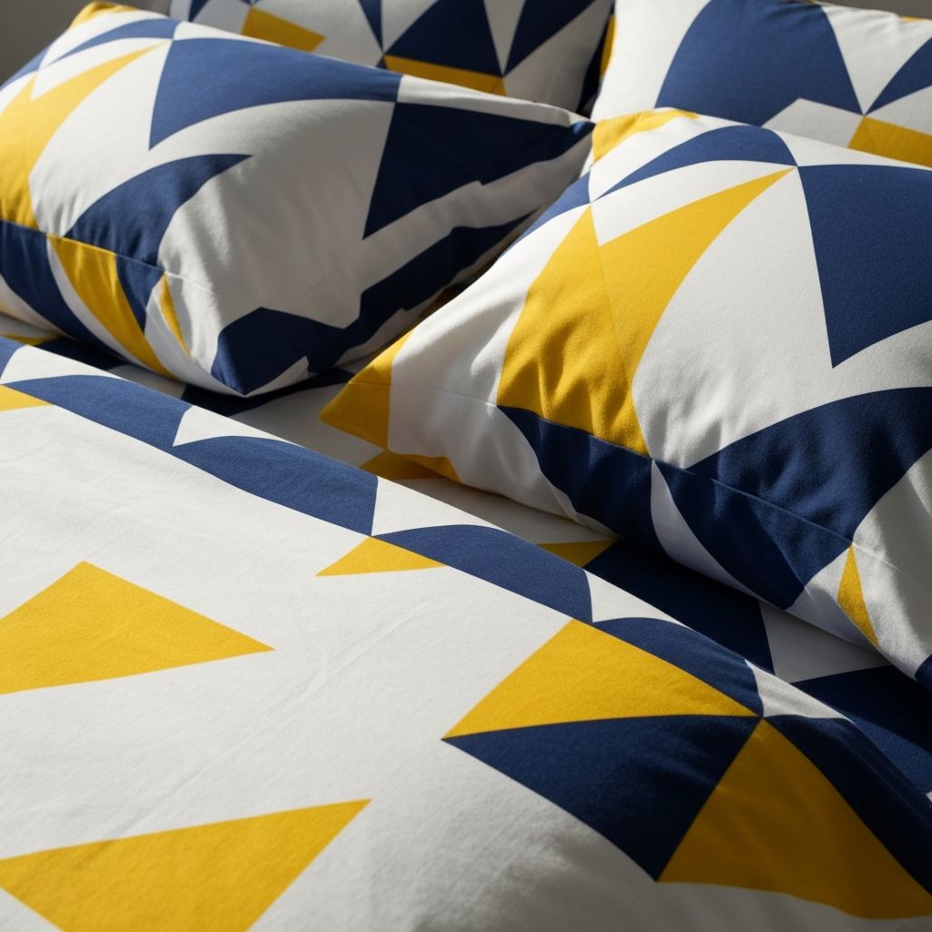 Современный дизайн постельного белья с геометрическим узором